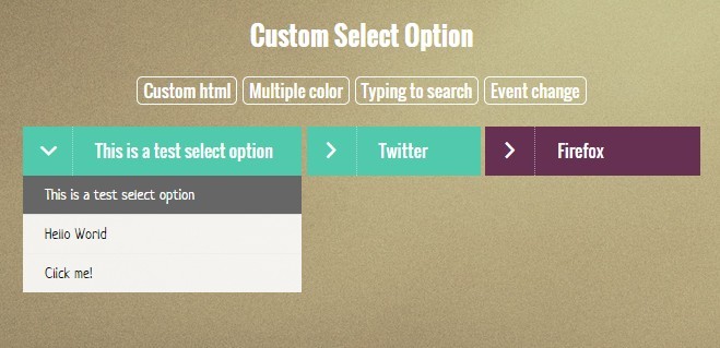 jQuery Custom Select Option